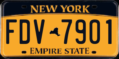 NY license plate FDV7901