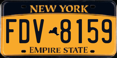 NY license plate FDV8159