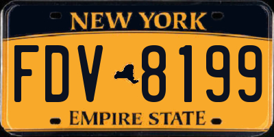 NY license plate FDV8199
