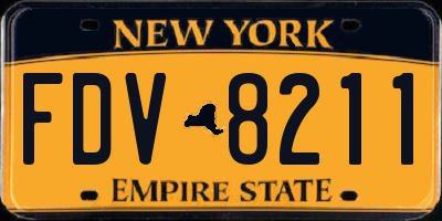 NY license plate FDV8211