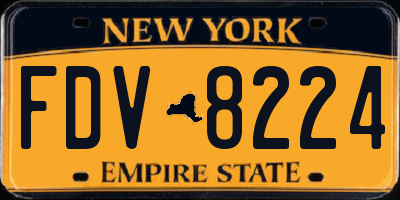 NY license plate FDV8224