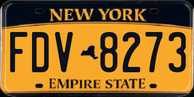 NY license plate FDV8273