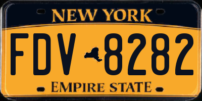 NY license plate FDV8282