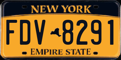 NY license plate FDV8291