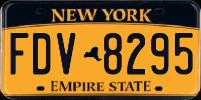 NY license plate FDV8295