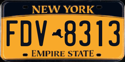 NY license plate FDV8313