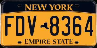 NY license plate FDV8364