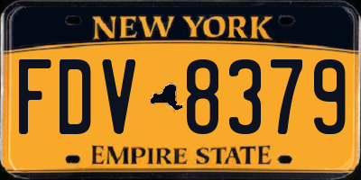 NY license plate FDV8379