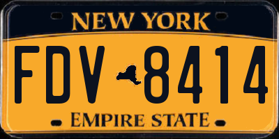 NY license plate FDV8414
