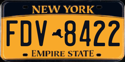 NY license plate FDV8422