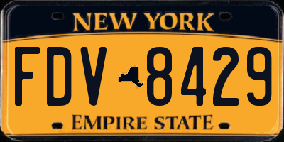 NY license plate FDV8429