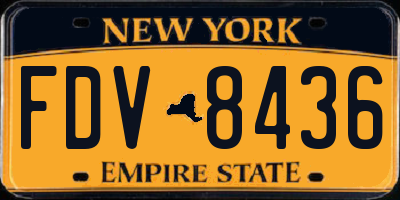NY license plate FDV8436