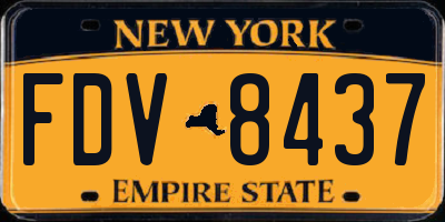 NY license plate FDV8437
