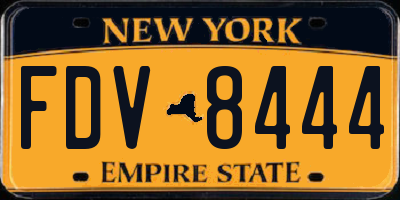 NY license plate FDV8444