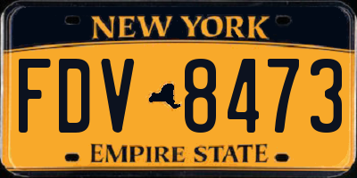 NY license plate FDV8473