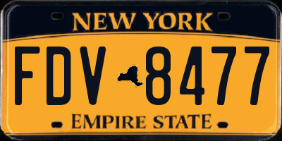 NY license plate FDV8477