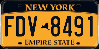 NY license plate FDV8491