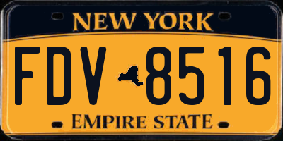 NY license plate FDV8516