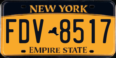 NY license plate FDV8517