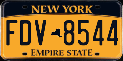 NY license plate FDV8544