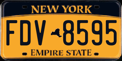 NY license plate FDV8595