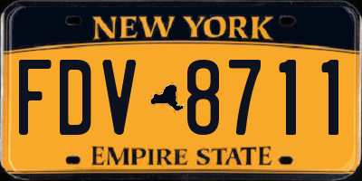 NY license plate FDV8711