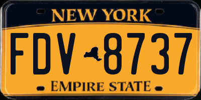 NY license plate FDV8737