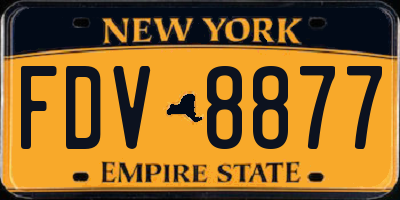 NY license plate FDV8877