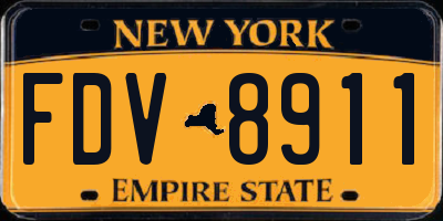 NY license plate FDV8911