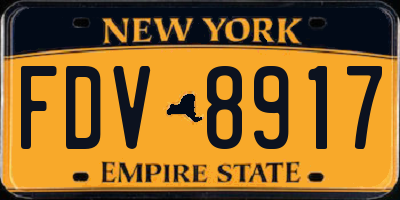 NY license plate FDV8917