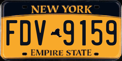 NY license plate FDV9159