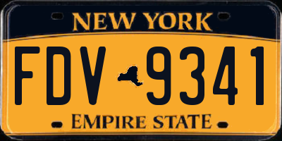 NY license plate FDV9341