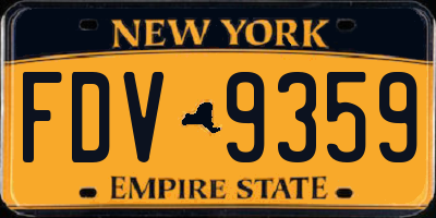 NY license plate FDV9359