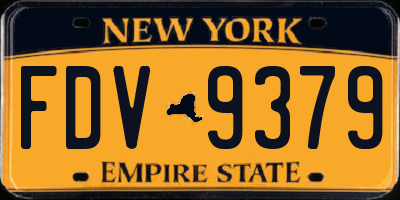 NY license plate FDV9379