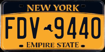NY license plate FDV9440