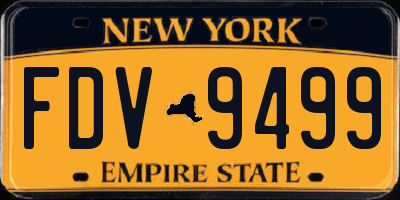 NY license plate FDV9499