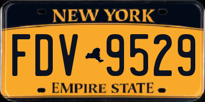 NY license plate FDV9529