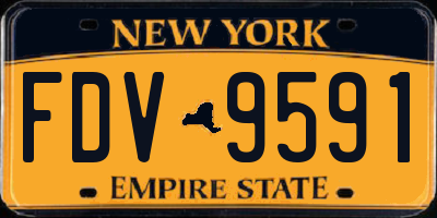 NY license plate FDV9591