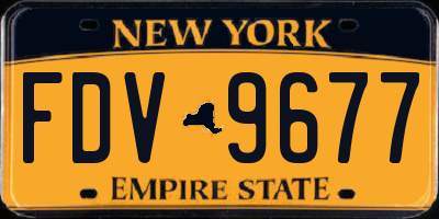 NY license plate FDV9677