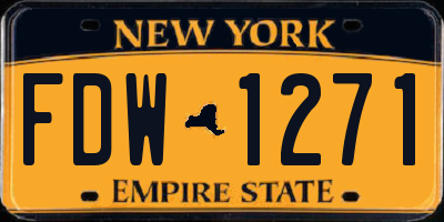 NY license plate FDW1271