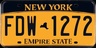 NY license plate FDW1272