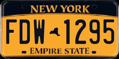 NY license plate FDW1295