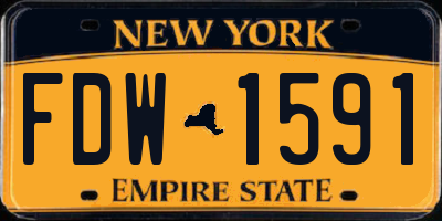 NY license plate FDW1591