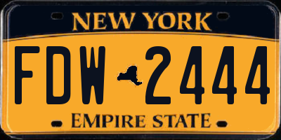 NY license plate FDW2444