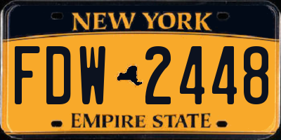 NY license plate FDW2448