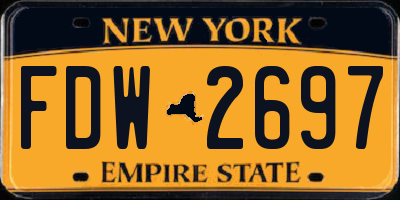 NY license plate FDW2697