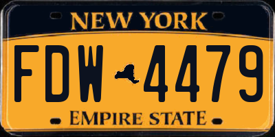 NY license plate FDW4479