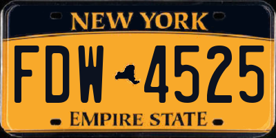 NY license plate FDW4525