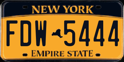 NY license plate FDW5444