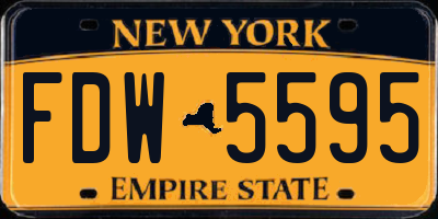 NY license plate FDW5595